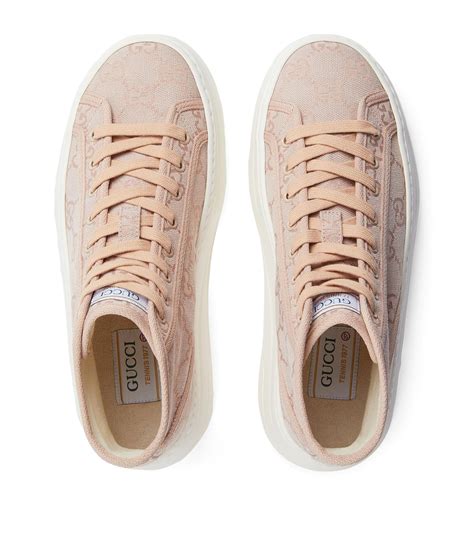 Sneakers Interlocking G in pelle in Rosa 